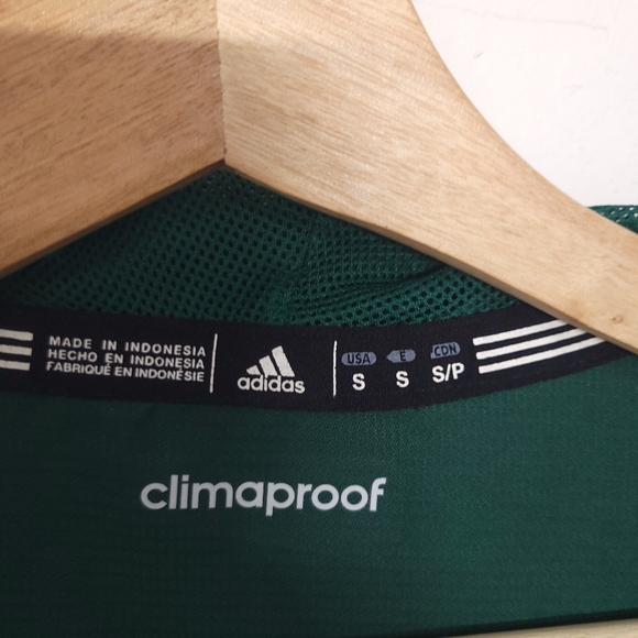 MEN ADIDAS OUTDOOR CLIMAPROOF WATER PROOF BREATHABLE JACKET HOODED GREEN - Picture 8 of 12